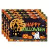 Sousplats de Halloween Transfronteiriços Série Fantasma Abóbora Corvo Decoração de Mesa de Cozinha Sala de Estar Sousplats Resistentes à Temperatura e Antimanchas