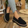 E-commerce Transfronteiriço Tamanho Grande Outono 2026 Novos Mocassins Estilo Britânico Sapatos Femininos Salto Bloco Solado Grosso Flats Retrô Feminino