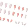 Uñas postizas de color blanco lechoso y naranja suave, color liso sencillo, limpias y de alta gama, disponibles para venta al por mayor