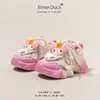 Sapatos Femininos Desenho Animado Coelho de Orelhas Grandes Primavera e Outono 2024 Novos Tênis Infantis Tendência de Sapatos de Skate para Menina