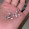 Aretes de perlas con aguja 925 para mujer, colgantes en la parte trasera, estilo ins, nuevo estilo caliente, modernos, lisos, circulares, nicho, aros para la oreja, venta al por mayor