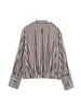 Para Venta Caliente Exclusiva Transfronteriza 2026 Primavera Nuevo Moda Casual Europea y Americana Holgado Top Camisa Blanca Rayada