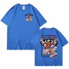 Nova Camiseta de Manga Curta Estampada de Cor Pura para o Verão 2025 Camiseta Básica Masculina Meia-Manga Roupas de Casal Europeias e Americanas Mais Vendidas
