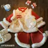 [Colección de Ropa de Felicitaciones de Año Nuevo en Stock] Ropa de Felicitaciones de Año Nuevo para Niñas, Vestidos Nuevos de Invierno para Bebés de Un Año, Nuevas Tendencias en Ropa de Estilo Chino