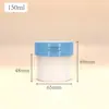 Pote de creme PP fosco com tampa flip-top, pote plástico pequeno de boca larga com cantos arredondados, 100-400g, frasco dispensador para máscara facial e máscara de argila