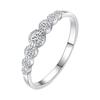 Anillo de Plata de Ley S925 para Mujer, Anillo de Siete Estrellas, Anillo Versátil para Dedo de la Cola, Anillo para Dedo Índice, Fabricante Mayorista de Joyería de Moissanita Plateada