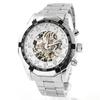 Reloj mecánico automático nuevo y sencillo para hombre, reloj de negocios con Tourbillon hueco y correa de acero resistente al agua.