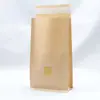 Ventas Directas de Fábrica Bolsa de Papel Kraft Auto-Soportable Auto-Sellable Bolsa de Empaque para Alimentos Bolsa de Pie a Prueba de Humedad Bolsa Autoadhesiva Bolsa de Empaque Personalización