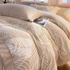 Juego de Cuatro Piezas de Terciopelo de Leche Tallado Simple y Lujoso para Invierno, Funda de Edredón Engrosada, Sábana, Ropa de Cama Cálida para el Hogar al por Mayor