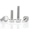 Tornillos Externos Hexagonales con Brida de Acero Inoxidable 304, Pernos de Superficie con Brida, Tornillos Dentados Antideslizantes, Versión Ampliada Gb5789