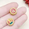 Guochao Método Antigo Areia Ouro Gota Óleo Caractere da Fortuna Transferência Contas Espaçadoras DIY Pulseira de Miçangas Handmade Acessórios de Colar