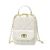 Mochila estilo fragancia pequeña, patrón de rombos, textura de moda, mini bolso simple, bandolera pequeña elegante y exquisita para mujer