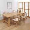 Silla de Comedor de Madera Maciza Registro Silla de Invitado Casual Mesa Larga Estilo Coreano Restaurante Mesa de Comedor para el Hogar Mesa y Silla de Comedor Estilo Pastoral Casa de Huéspedes