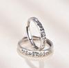 Anillo de Pareja Retro Xizang Seis Sílabas Verdaderas Palabras Plata Tailandesa Envejecida para Hombre y Mujer Anillo Suelto Simple Abierto Ajustable