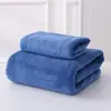Toalhas de Coral Fleece e Toalhas de Banho com Etiquetagem Transfronteiriça Atacado, Espessas, Absorventes, Macias, de Secagem Rápida, Logo Bordado, Dropshipping para Comércio Exterior
