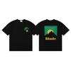 Moda de comercio exterior 2024 primavera/verano Camisetas Rhude Grand Cru estampadas de algodón de alta calidad manga corta