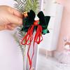 Pasador de Navidad con Lazo para Bebé Pasador para Flequillo de Niña Accesorios Navideños para Niña Pin de Astas para Niña