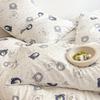 Juego de Ropa de Cama de Doble Capa de Gasa Clase A Funda de Almohada Individual Juego de Dos Toallas de Almohada Estampado Fresco Fundas de Almohada para Adultos Dormitorio