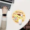 Mouse Pad Redondo de Borracha Pequeno Antiderrapante para Laptop Teclado Escritório Jogo Espessado e Resistente a Manchas Dropshipping