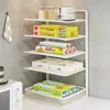 Artefactos de Almacenamiento para Cocina Bolsa para Frutas y Verduras Frescas Estante de Almacenamiento Cubierta de Film Plástico para Gabinete Caja de Almacenamiento Estante para Condimentos de Gabinete