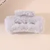 Pinza de Garra Cuadrada de Pelo Sintético de Visón para Otoño e Invierno, Pinza de Tiburón de Peluche Hecha a Mano de Alta Gama, Pinza de Garra Grande para el Cabello, Accesorios para el Cabello al por Mayor