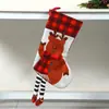 Nuevo Calcetín de Navidad Estampado Calcetines de Regalo Colgante de Árbol de Navidad Bolsa de Regalo Decoración Navideña para el Hogar Bolsa de Dulces