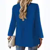 Traje Casual de Color Sólido con Solapa, Corte Delgado, Botón Único, Elegante Blazer para Mujer, Nueva Moda Europea y Americana 2026