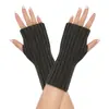 Nuevos Guantes de Lana Acrílica de Punto Versátiles, Cálidos y de Moda, para Hombre y Mujer, a Prueba de Frío, Simples, sin Dedos, para Otoño e Invierno