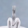 Anel Popular Huajie Europeu e Americano Transfronteiriço de Prata 925 com Zircônia Branca Anel Feminino Exquisito para Feriado Venda Direta