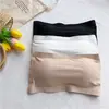 Top de tubo sin costuras anti-exposición una pieza para bustos pequeños, hermoso camisón cruzado en la espalda, ropa interior push-up antideslizante para mujer