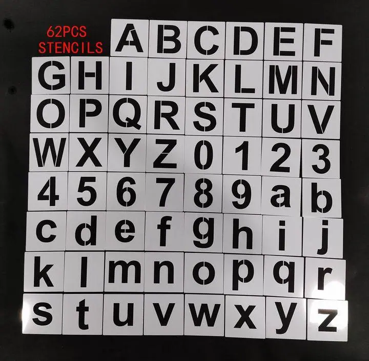 调整大小 62PCS STENCILS