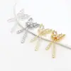 Colgante de Flor de Mariposa de Circonita de Alta Retención de Color Chapado en Cobre Pulsera Collar Accesorios Piezas de Joyería DIY D175