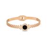 Pulseira de moda transfronteiriça joia feminina pulseira pulseira aço inoxidável com berloque oco fivela de aço titânio joia simples coreana
