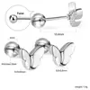 Aretes de Mariposa de Moda para Mujer Estilo Ins Transfronterizo Verano Lindo Dulce Simple Elegante Aretes Aretes de Acero Inoxidable para Mujer