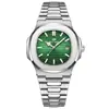 Popular Reloj de Cuarzo para Hombre Transfronterizo, Loro de Negocios Resistente al Agua Luminoso Correa de Acero Inoxidable Reloj de Cuarzo para Hombre