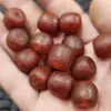 Cuentas de Ágata Roja Recubierta Tipo Antiguo Cuentas Sueltas de Jade Calcedonia Esmerilada Passepartout Accesorios para Joyería DIY Cuentas de Jade Hechas a Mano