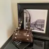 Bolso Tote de Remaches de Moda Nuevo para Mujer, Bolso de Hombro Versátil Retro de Alta Gama, Bolso de Mano para el Trayecto al Trabajo