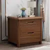 Mesita de noche de madera maciza de nogal mini 40, armario de almacenamiento de estilo chino moderno y simple, armario de almacenamiento de mesita de noche para dormitorio, completamente ensamblado