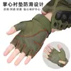 Guantes tácticos de caparazón blando, de medio dedo, resistentes al desgaste, antideslizantes, con protección para exteriores, para lucha, fitness, ciclismo, deportes, guantes de medio dedo