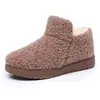 Sapatos de algodão, forrados com fleece e espessados, novas botas de neve da moda para mulheres, com sola macia, botas quentes de algodão, resistentes ao frio, botas femininas de cano alto