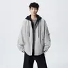 Chaqueta patchwork con cuello alto a prueba de tres elementos para exteriores para hombre, nuevo modelo de primavera y otoño, chaqueta de trabajo impermeable estilo americano