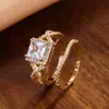 Suministro Exclusivo Transfronterizo de Anillos de Boda Nuevos, Diseño de Nicho de Lujo Ligero, Anillos de Pareja de Gama Alta, Anillos de Pareja Románticos para Boda, Anillos de Moda para Mujer