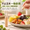 Acero Inoxidable Palo de Moxa Extensor de Palo de Moxa Tenedor de Maíz de Tres Dientes Tenedor para Fruta Tenedor para Barbacoa Aguja para Asar Brochetas para Barbacoa