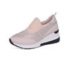 Comércio Exterior Tamanho Grande Primavera Novo Sapatos Preguiçosos de Salto Anabela com Altura Aumentada Strass Sapatos Esportivos Casuais para Mulheres