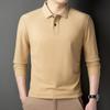 Algodón Pesado de 260 g Nueva Camiseta de Manga Larga para Hombre Primavera y Verano 2026 Camisa Polo Casual de Negocios para Hombre
