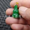 Colgante de jade dragón, colgante de jade verde, colgante de calabaza de jade de roca de cuarzo, colgante de calabaza tridimensional de jade, collar con colgante de calabaza de jade