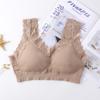Sujetador de estilo francés con espalda de encaje y tirantes anchos, top de tubo antiexposición sin aro de acero, ropa interior push up cómoda para mujer, venta al por mayor