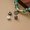 Cuentas espaciadoras de patrón de nube de 6 mm plata de ley s925 estilo étnico vintage separador de patrón de nube accesorio de plata para pulsera de joyería DIY