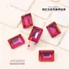 Pedras de Strass Vermelho Rosa para Nail Art de Ano Novo com Strass Completo, Pedras de Strass Irregulares com Base Pontiaguda, Item Quente de Celebridade da Internet, Coração de Doce de Gelo Super Brilhante K9 Decorações para Nail Art