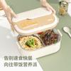 Caja de Almuerzo de Acero Inoxidable al por Mayor Caja de Almuerzo Portátil para Oficinista con Cuchara y Palillos Caja de Almuerzo de Acero Inoxidable 304